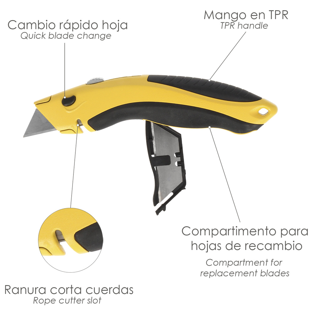 Cutter Con Hoja Retractil - Medida: 180 mm. 3